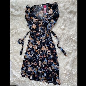 Xhilaration Floral Tie Dress NWT